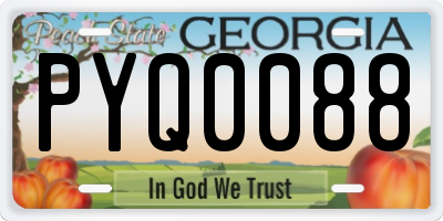 GA license plate PYQ0088