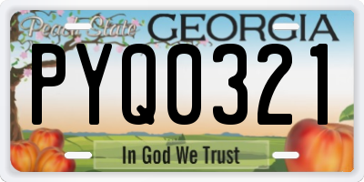 GA license plate PYQ0321
