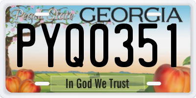 GA license plate PYQ0351