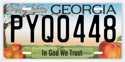 GA license plate PYQ0448