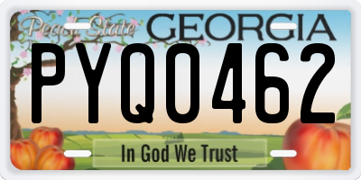 GA license plate PYQ0462