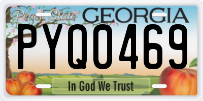 GA license plate PYQ0469