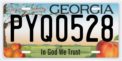 GA license plate PYQ0528