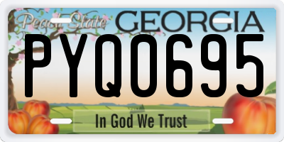 GA license plate PYQ0695