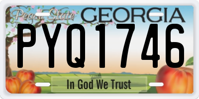 GA license plate PYQ1746