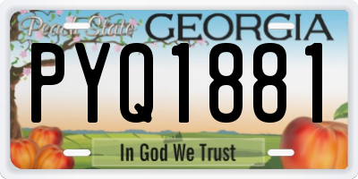 GA license plate PYQ1881