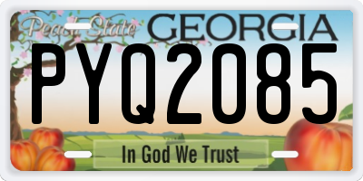 GA license plate PYQ2085