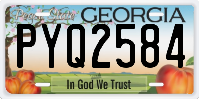 GA license plate PYQ2584