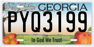 GA license plate PYQ3199