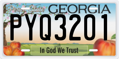 GA license plate PYQ3201