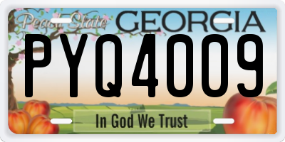 GA license plate PYQ4009