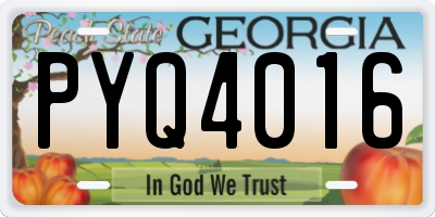 GA license plate PYQ4016
