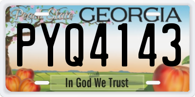 GA license plate PYQ4143