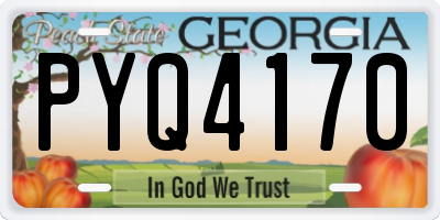 GA license plate PYQ4170