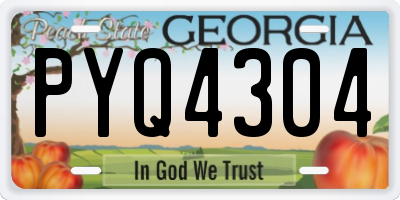 GA license plate PYQ4304