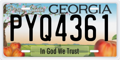 GA license plate PYQ4361