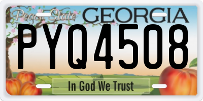 GA license plate PYQ4508
