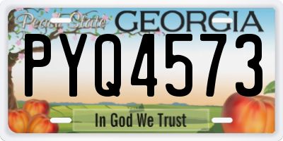 GA license plate PYQ4573