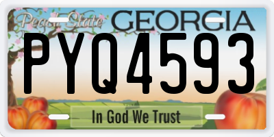GA license plate PYQ4593