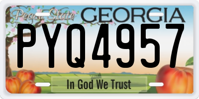 GA license plate PYQ4957