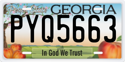 GA license plate PYQ5663
