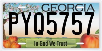 GA license plate PYQ5757