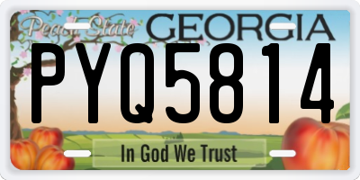 GA license plate PYQ5814