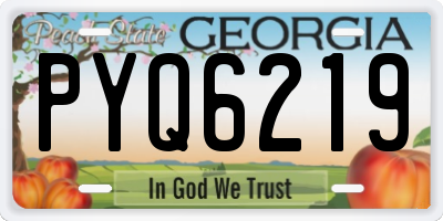 GA license plate PYQ6219