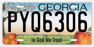 GA license plate PYQ6306