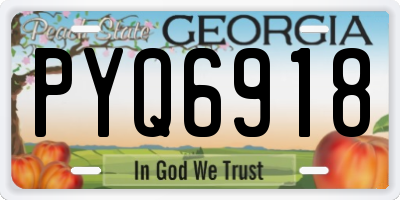 GA license plate PYQ6918