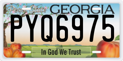 GA license plate PYQ6975