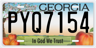 GA license plate PYQ7154