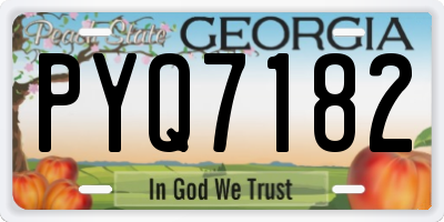 GA license plate PYQ7182
