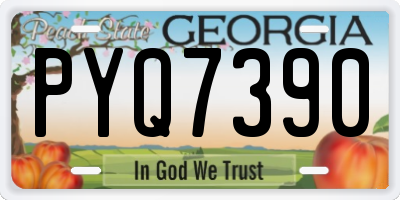 GA license plate PYQ7390