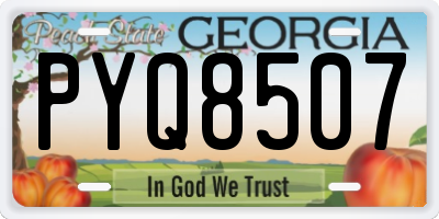 GA license plate PYQ8507