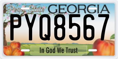 GA license plate PYQ8567