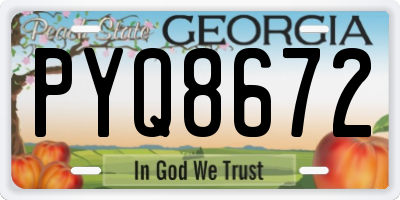 GA license plate PYQ8672