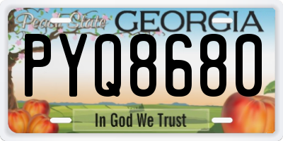 GA license plate PYQ8680