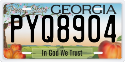 GA license plate PYQ8904