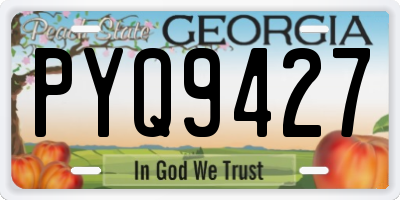 GA license plate PYQ9427