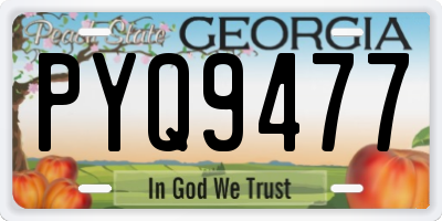 GA license plate PYQ9477
