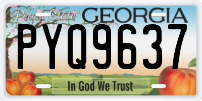 GA license plate PYQ9637