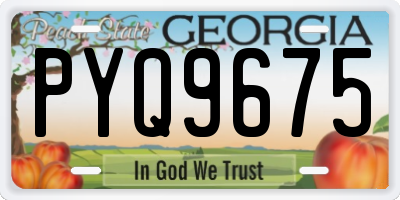GA license plate PYQ9675