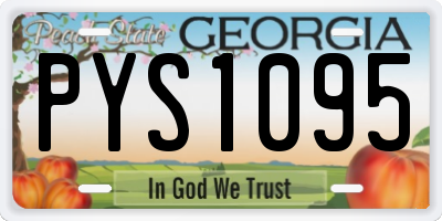 GA license plate PYS1095