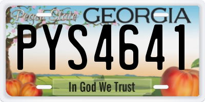 GA license plate PYS4641
