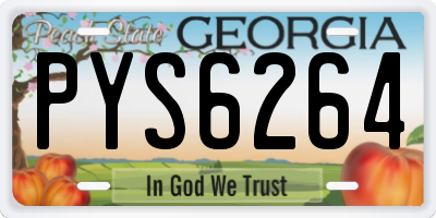 GA license plate PYS6264