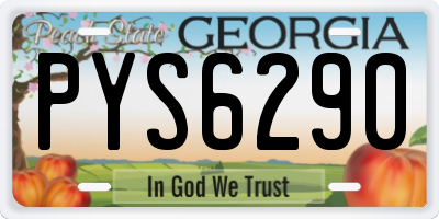 GA license plate PYS6290