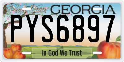 GA license plate PYS6897