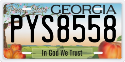 GA license plate PYS8558