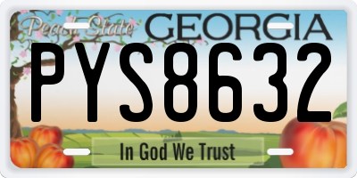 GA license plate PYS8632